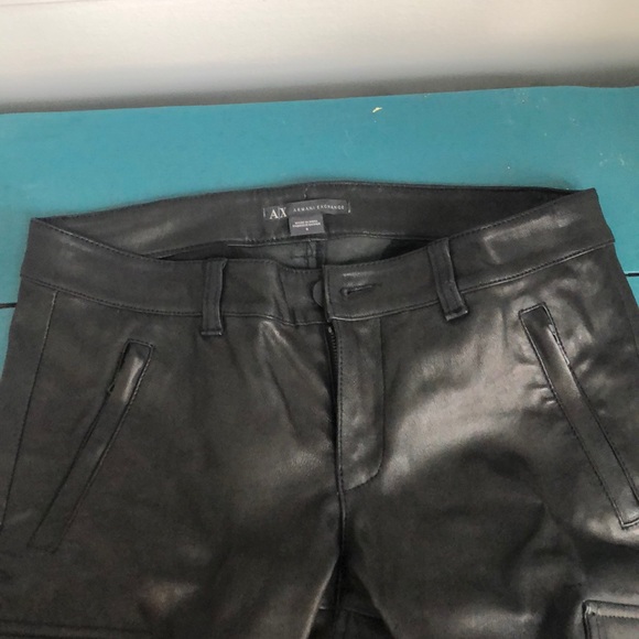 armani exchange leather pants